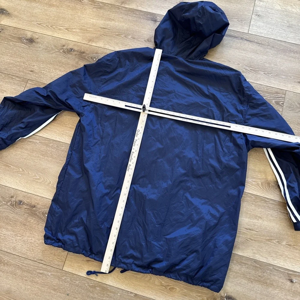 Vintage Adidas‎ Jacket Mens XL Hooded Windbreaker Parka 90s Blue